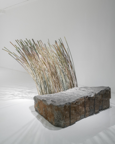 Michele Mathison, Arterial, 2017, Galvanised steel and granite, 135 x 168 x 150cm
