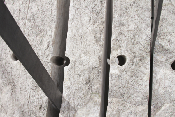 Michele Mathison, Intrusion (Detail), 2017, Steel and granite, 203 x 130 x 123cm