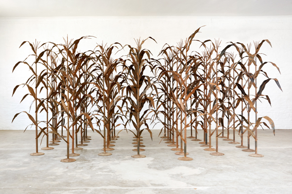 Michele Mathison, Plot 2015, Steel and plaster, 44 parts, each: 230 x 120 x 13 cm