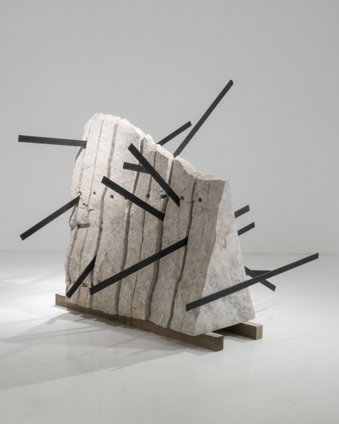 Michele Mathison, Intrusion, 2017, Steel and marble (Namibia), 230 x 130 x 123cm